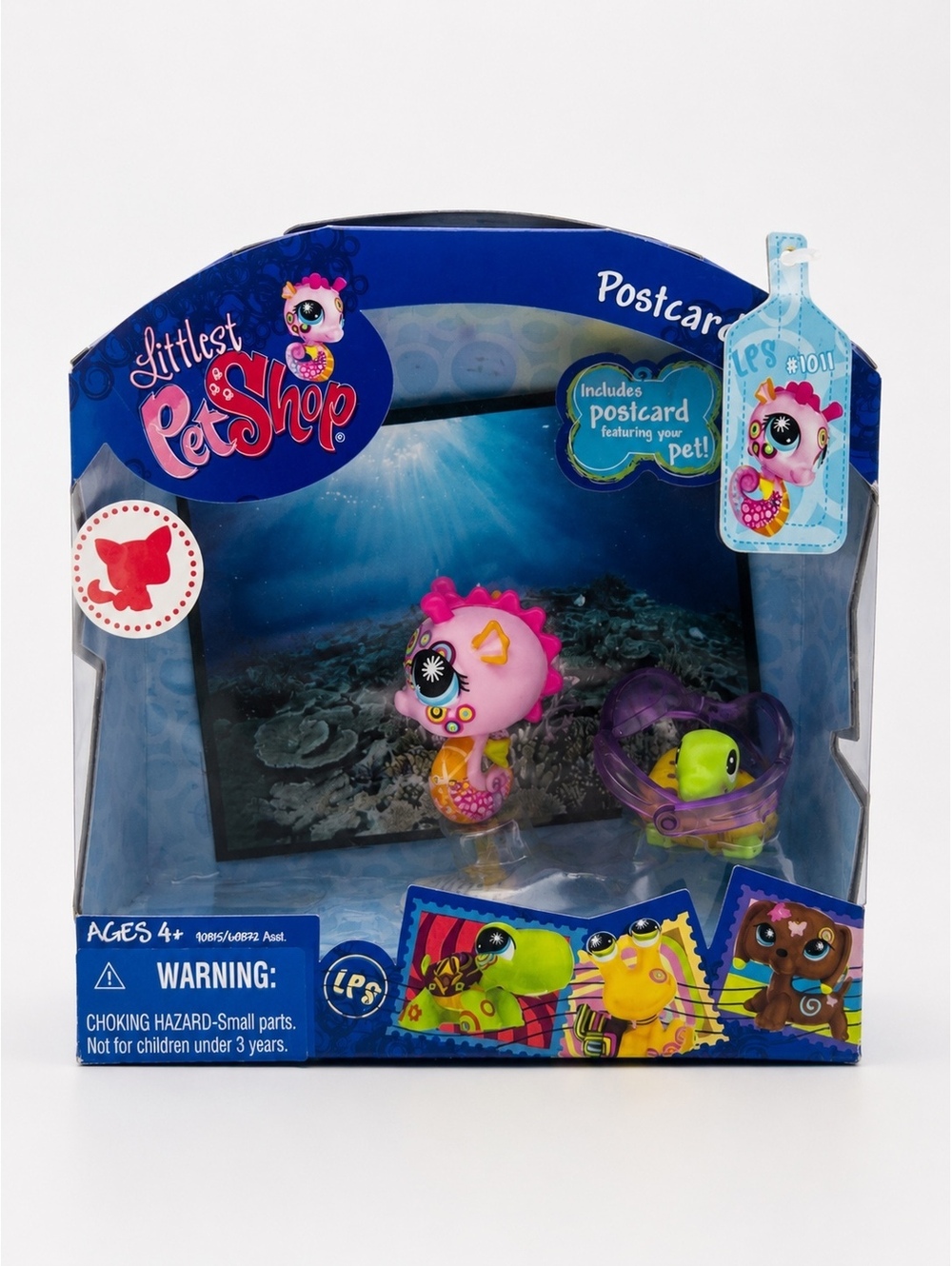 Littlest Pet Shop LPS Postcard Pets Seahorse #1011 2008 New Sealed Hasbro